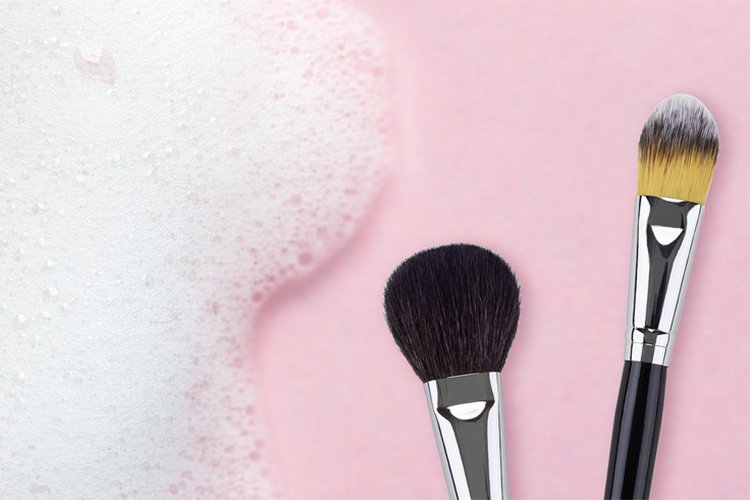 How do you clean your brushes and sponges?