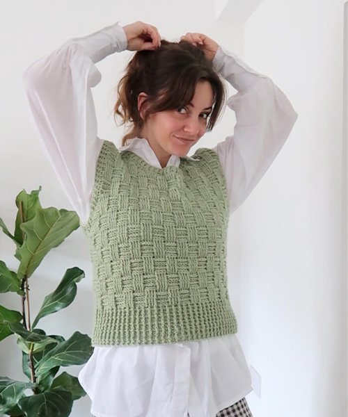 Crochet sweater vest