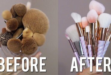 How do you clean your brushes and sponges?
