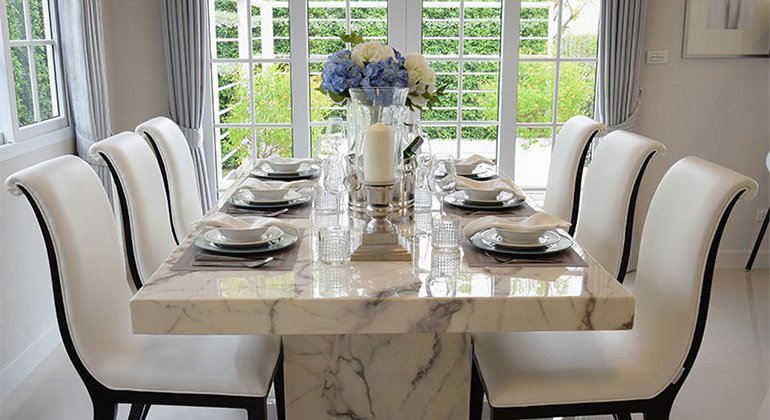 Marble dining table set designs for your home