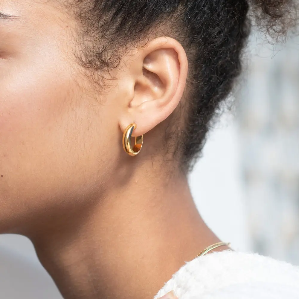 classic gold hoop earrings