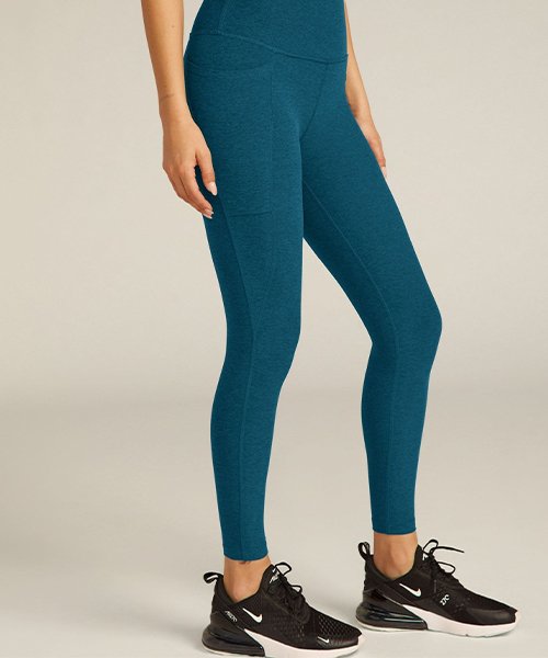 2) Spacedye Out Of Pocket High Waisted Midi Legging